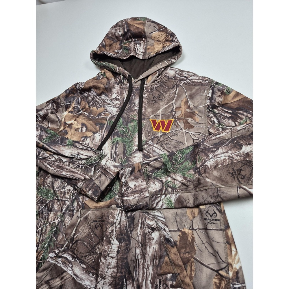 Washington Commanders Hoodie Mens Large Brown Camo NFL Football Dunbrooke